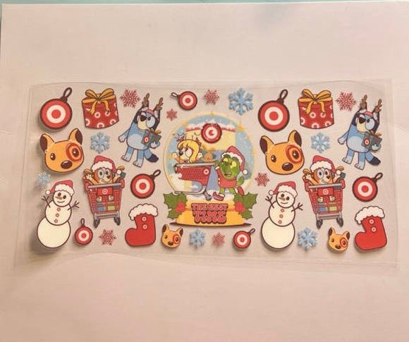 Christmas Bluey and target