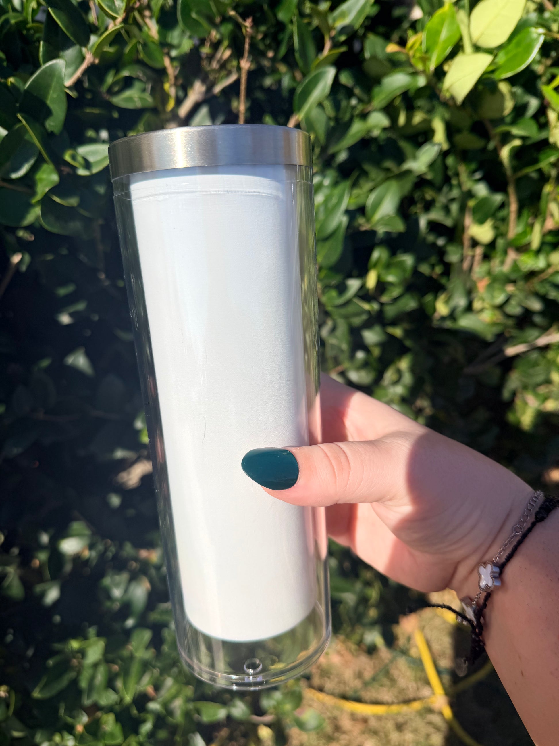 20 oz Stainless steel snowglobe Tumbler