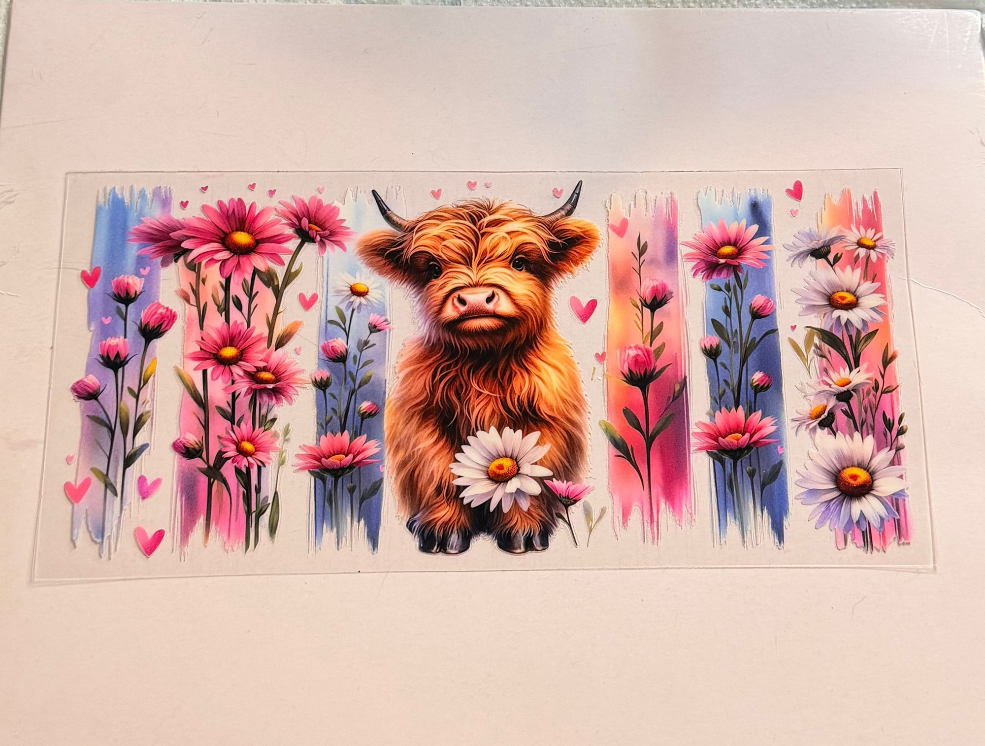 Flower highland cow