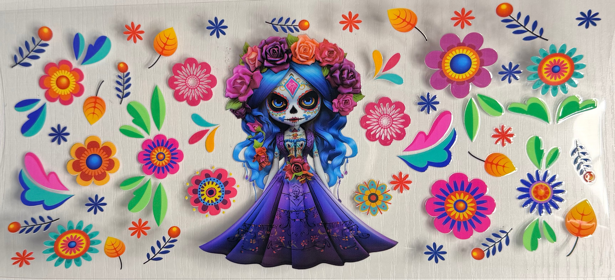 Halloween floral skull
