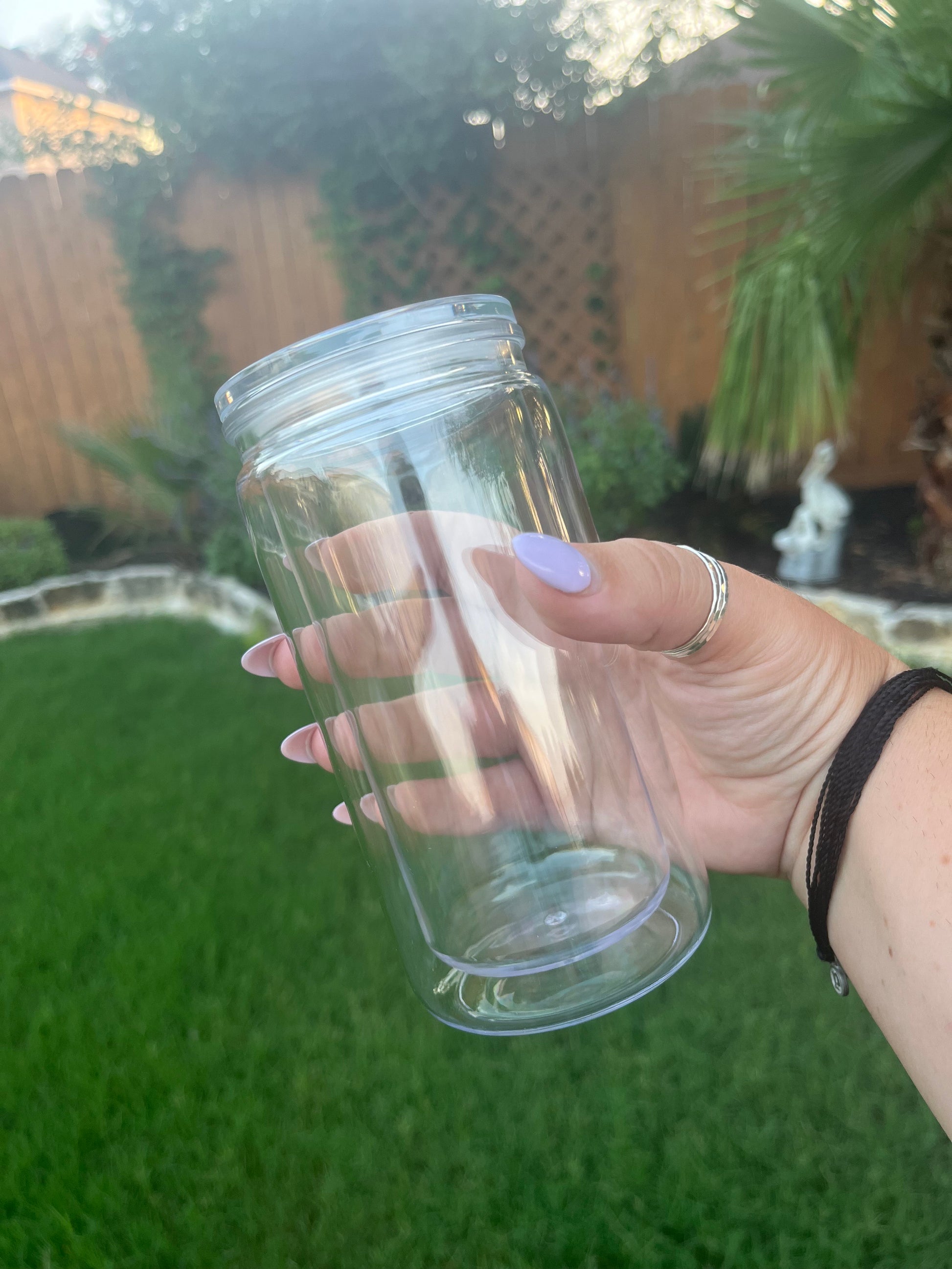 16 oz Acrylic Snow Globe Tumblers